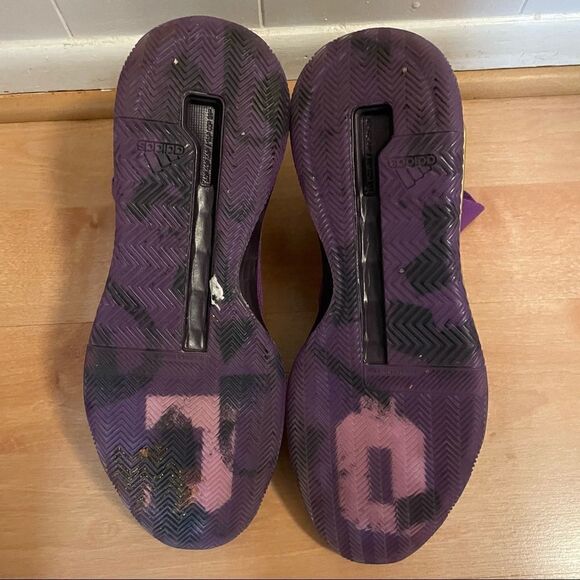 Adidas Next Level N3xt L3v3l Purple Gold High Top Sneakers - Picture 5 of 6